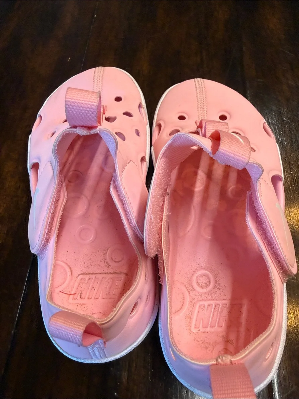 Nike Kids Coral Pink Slip-On Water Shoes with Pull Tabs